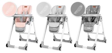 Дитячий стільчик для годування з 4 колесами та функцією гальма від 6 місяців Momi