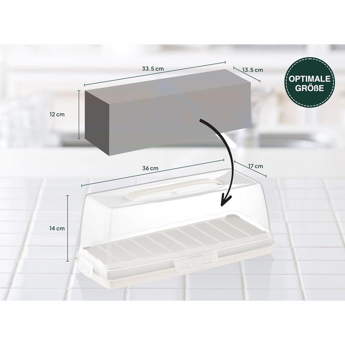 Коробка для транспортування торта з кришкою, капюшоном і ручкою. Коробка для зберігання, контейнер для торта, тарілка для торта, контейнер для торта, коробка для торта, тарілка для торта, начинка для торта, дзвіночок для торта - (білий, прямокутний)
