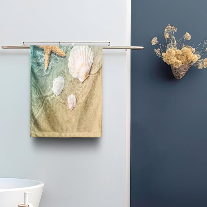 Різдвяні кухонні рушники Kwlegh, рушник для рук, різдвяна ялинка, цукерка-тростина, сніжинка, рушник для пальців, набір з 2 шт. , милий чоловічий рушник для ванни, високопоглинаючі рушники, 36 x (мушлі морських зірок)