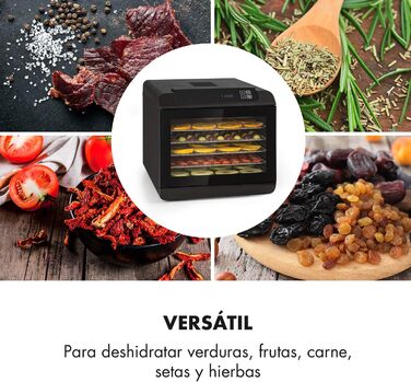 Дегідратор на 6 полок, 500 Вт, чорний Arizona Jerky Klarstein