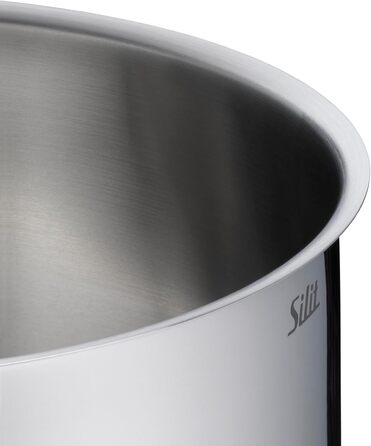 Набір посуду Silit Extra Cook каструлі 12/14 см зі скляною кришкою, внутрішньою мірною шкалою, широким обідком для зручного зливання, з нержавіючої сталі Crominox, для невеликих порцій, компактно складаються, запобігають розтіканню (каструля для смаження,