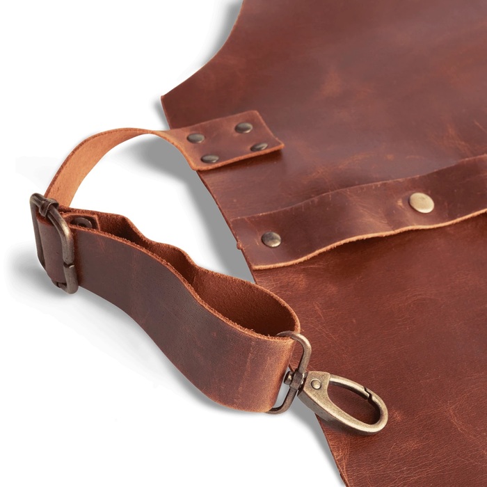 Фартух для барбекю шкіряний, коричневий Burnhard