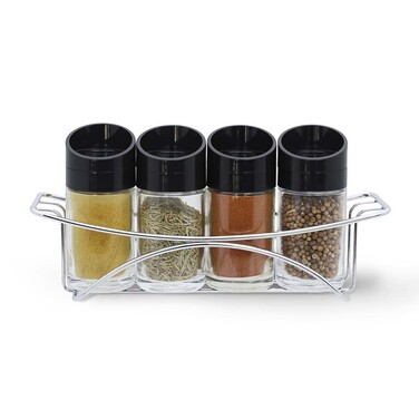 Набор для приправ 4x100 мл на подставке стекло Fissman