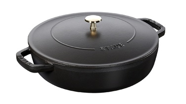 Чугунная жаровня Chistera с крышкой 28 см, черная Staub