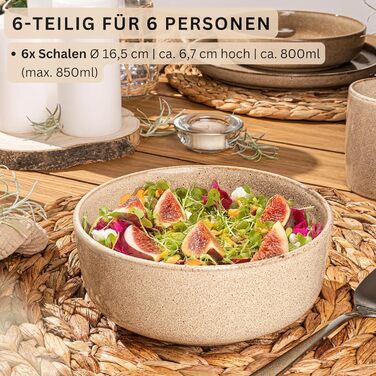 Комбінований сервіз на 6 персон, набір тарілок кавовий кухоль макаронна миска 30 шт. , набір посуду з кераміки посудомийна машина - мікрохвильова піч - стійкий до подряпин, набір посуду з кераміки КОЛЕКЦІЯ ЦІННОСТЕЙ (Каїр Мокко, миски для круп 6 шт.).