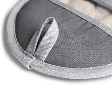 Набір 2 шт. Силікон і бавовна, термостійкі (прихватки, сірі)