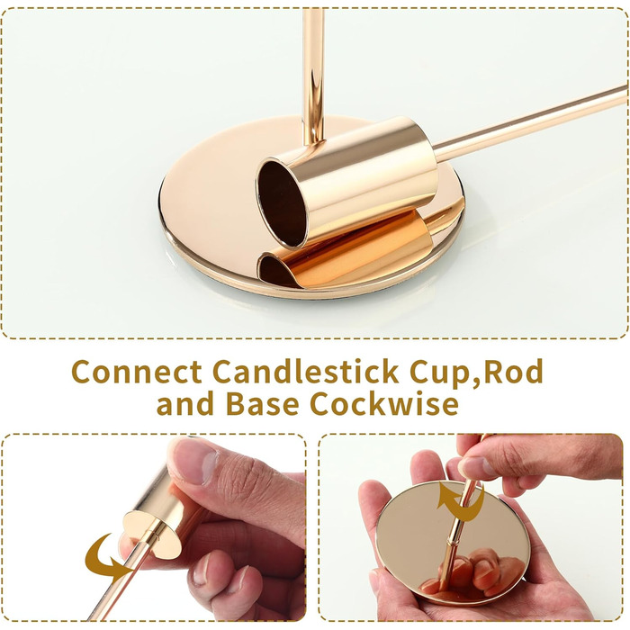 Набір із 6 свічників, канделябри-свічки 33/28/23 см, високі свічники, декоративні вінтажні металеві свічники для святкування днів народження, річниць, весіль, декору дому (чорний) Чорний 6 шт. (золотий 6 шт. )