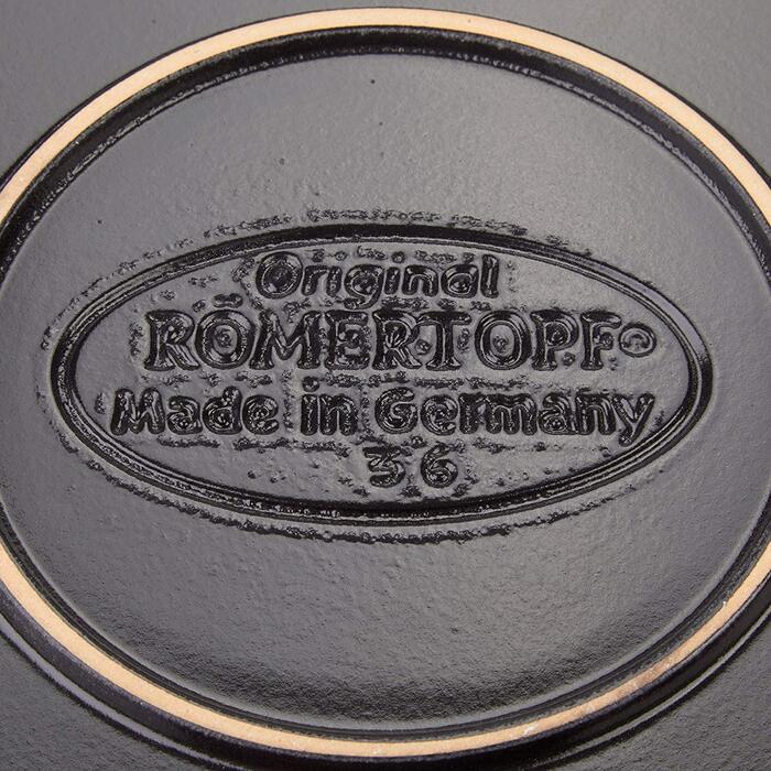 Блюдо для гриля з круглої гратами кругле, 32 см, чорне, Römertopf BBQ Römertopf