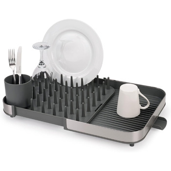 Сушарка для посуду розсувна, сірий/нержавіюча сталь Duo Joseph Joseph