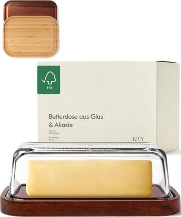 Маслянка на 250 г, дерево акації, KIVY