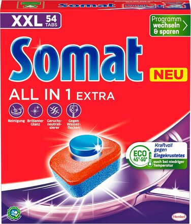 Таблетки для посудомоечной машины 54 шт All in 1 Extra Somat