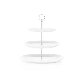 ARDESTO Блюдо 3-х ярусное, 32х32см, фарфор, белый