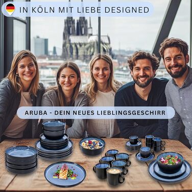 Кам&39яні миски для пасти, 6 предметів, набір мисок для пасти на 6 осіб, набір мисок, придатний для миття в посудомийній машині та мікрохвильовій печі, велика багатофункціональна миска темно-сірого кольору 750 мл VALUE COLLECTION (Aruba, комбінований набі