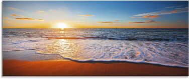 Настінний декор скляні картини настінна картина скляна картина цільна 40x40 см квадрат пляж море сонце карибський басейн природа пейзаж узбережжя схід сонця морський S7LE (Захід сонця 1, 125Д x 50Ш см)