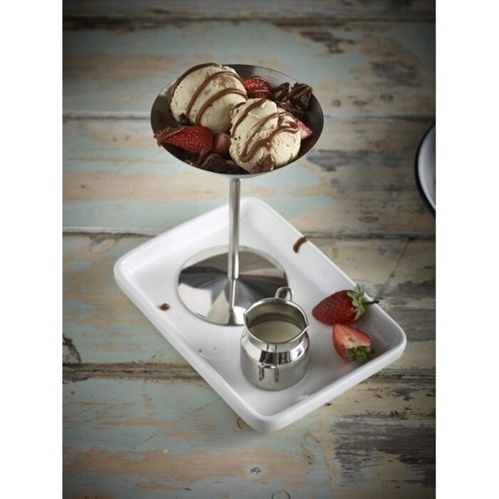 Тарілка прямокутна, 25х13 см, із закругленими краями, GenWare