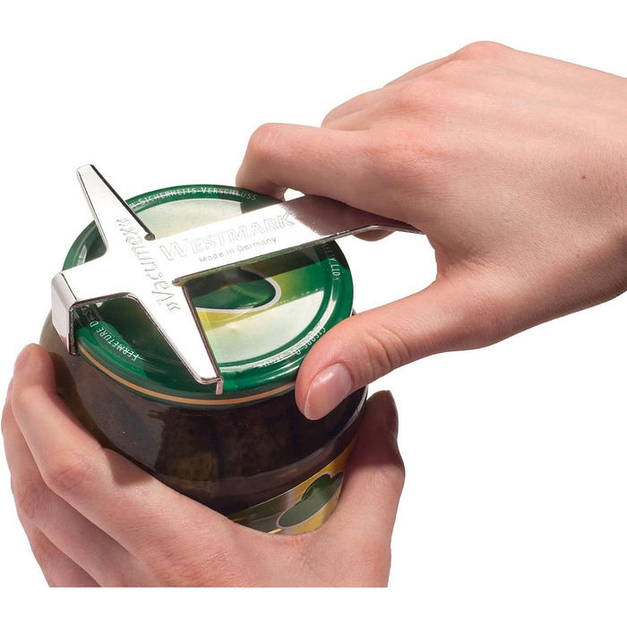 Набір Westmark, 2 шт. 1 відкривач гвинтової кришки 1 підйомник скла, високоякісний пластик/сталь, Vacumex, сріблястий/червоний, 105322E6 Установчий гвинтовий відкривач кришки підйомник скла