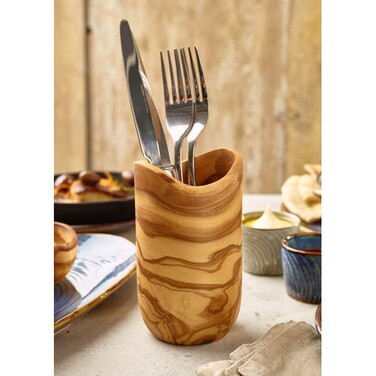 Держатель для столовых приборов, 8х13 см, из цельного оливкового дерева, GenWare