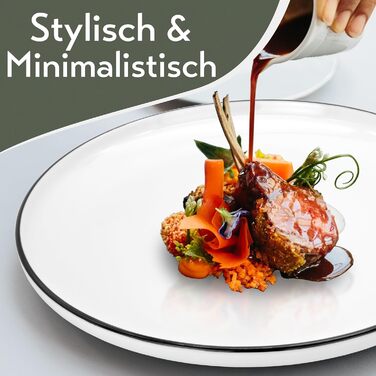 Набор обеденных тарелок 26 см, 6 предметов, белый Pure Living