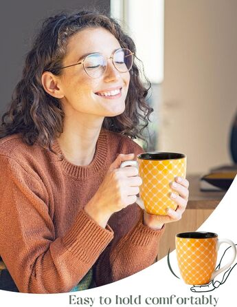 Набір з 6 кухлів для кави 560 мл, різнокольорові Dowan