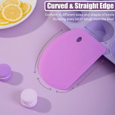 Гнучкий силіконовий скребок для тіста 15,2 х 11 см рожевий Lazymi