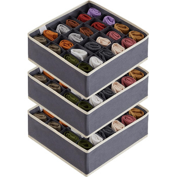 Набор из 3 органайзеров для носков и нижнего белья, серый Lifewit