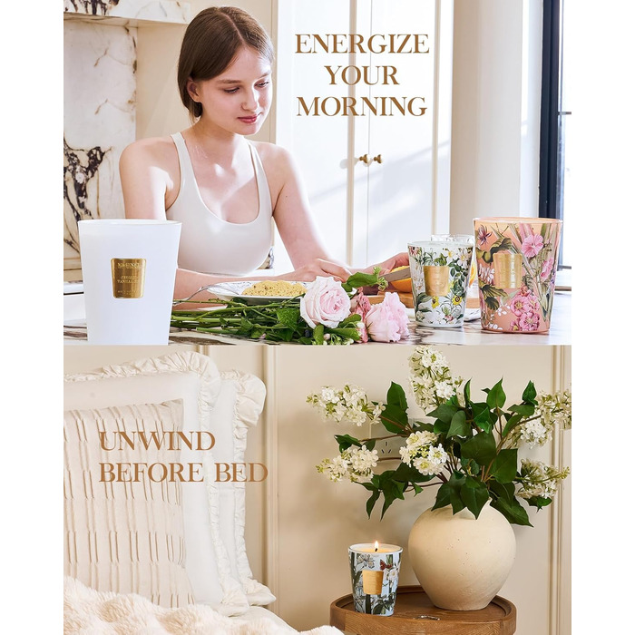 Необычайно большая ароматическая свеча с ванилью 990 г, время горения 150 часов M&SENSE