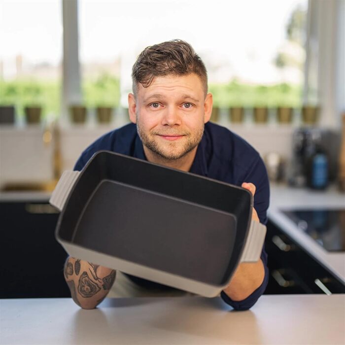 Форма для запікання 39 x 23 x 7 см ідеально підходить для духовки, чавун CASPER SOBCZYK