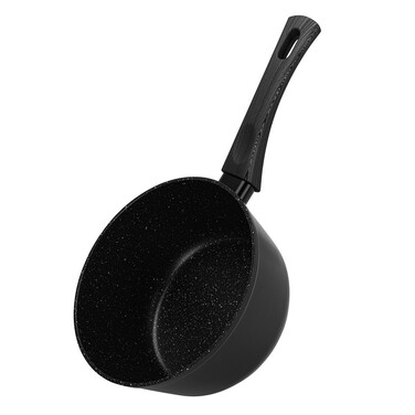 Ковш Fissman 18x9 см/1,9 л ANGELA со стеклянной крышкой алюминий с антипригарным покрытием (14605)