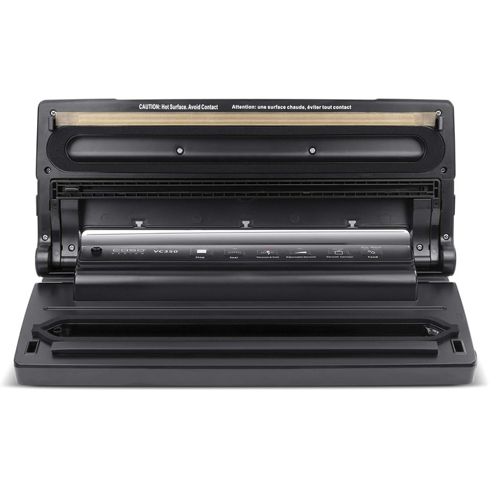 Вакуумний пакувальник CASO VC300 - вакуумний пакувальник, їжа в 8 разів довша свіжа, подвійний зварний шов, регульована міцність вакууму, в т.ч. коробка з фольги, різак, 2 професійні рулони фольги, шланг для вакуумного контейнера (одинарний, з нержавіючої