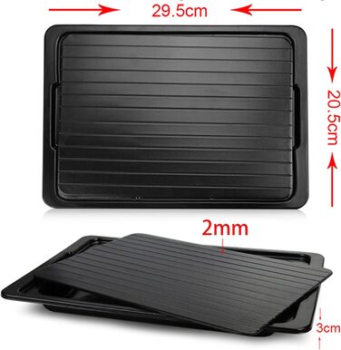 Дошка для розморожування 29,5 x 20,5 см з піддоном, чорний WDEC