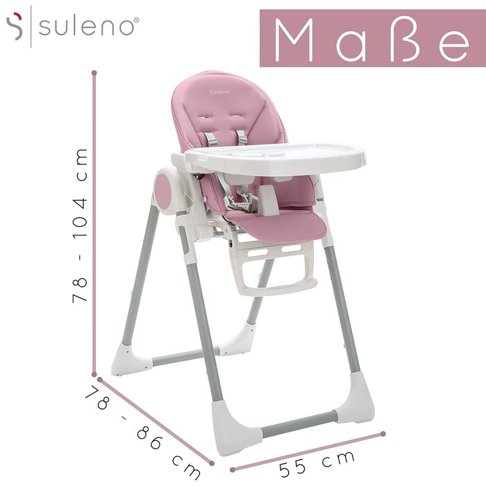 Дитячий стільчик для годування фіолетовий Suleno