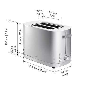 Тостер з підставкою для булочок Срібний Enfinigy Zwilling