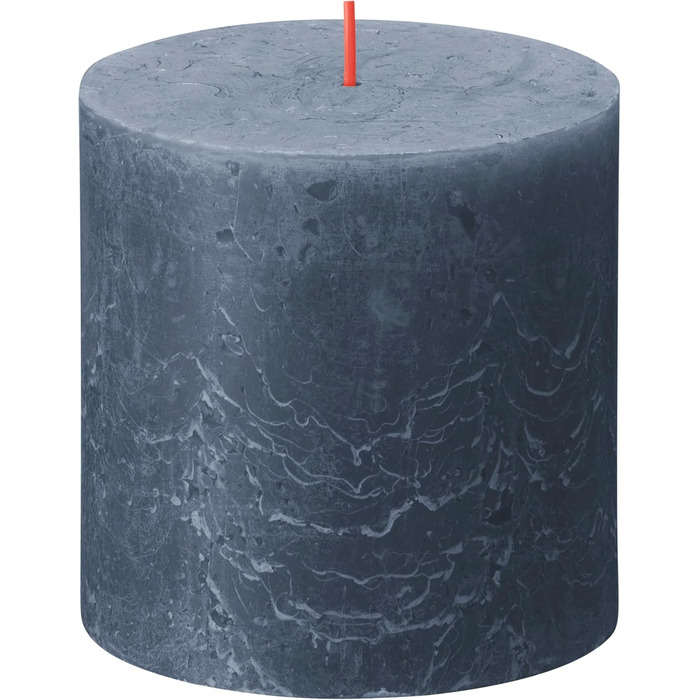 Свічка Bolsius Rustic Pillar XXL - 3 шт. и - 10 x 10 см - Декоративні побутові свічки - Час горіння 62 години - Без запаху - Містить натуральний рослинний віск - Без пальмової олії (темно-синя)