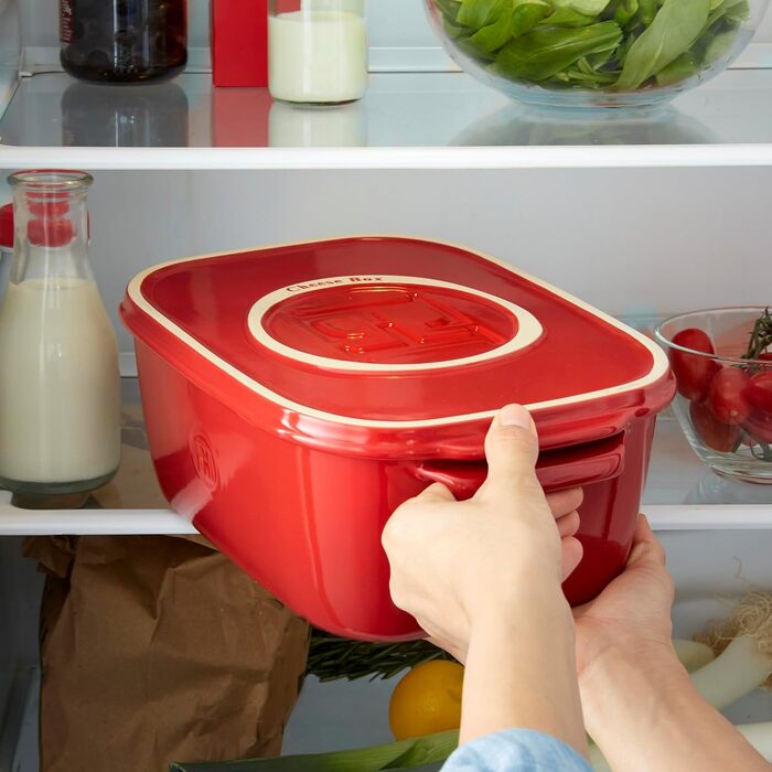 Коробка для сиру керамічна з кришкою 3 л біла Emile Henry