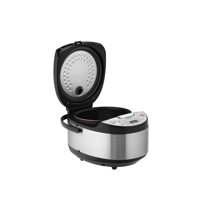 ARDESTO Мультиварка MC-P13, 860Вт, чаша-5л, электронное управл., книга рецептов, нерж. сталь+пластик, серебристо-черная