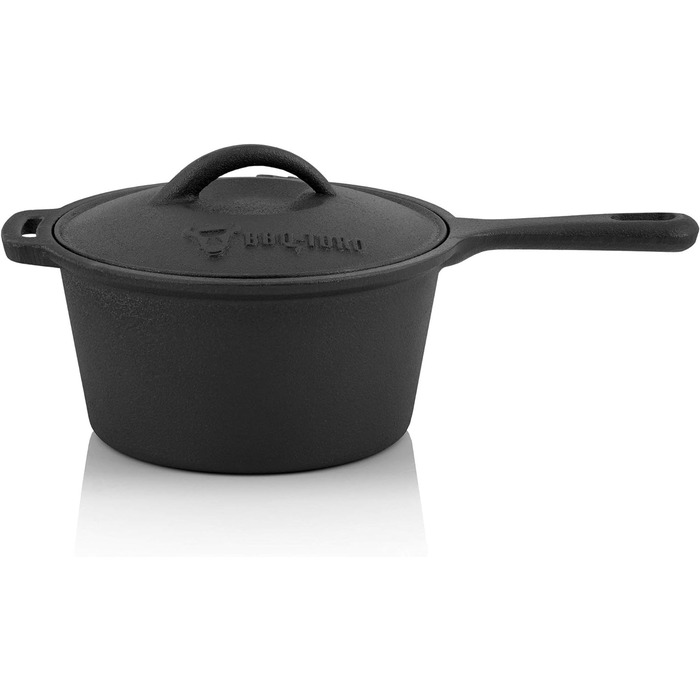 Набір голландської духовки барбекю-Торо в дерев'яній коробці, чавун, попередньо приправлений, набір гриля з голландською духовкою, дерев'яна коробка, сковорода, каструля, сковорода, підставка, підйомник кришки (10 предметів)