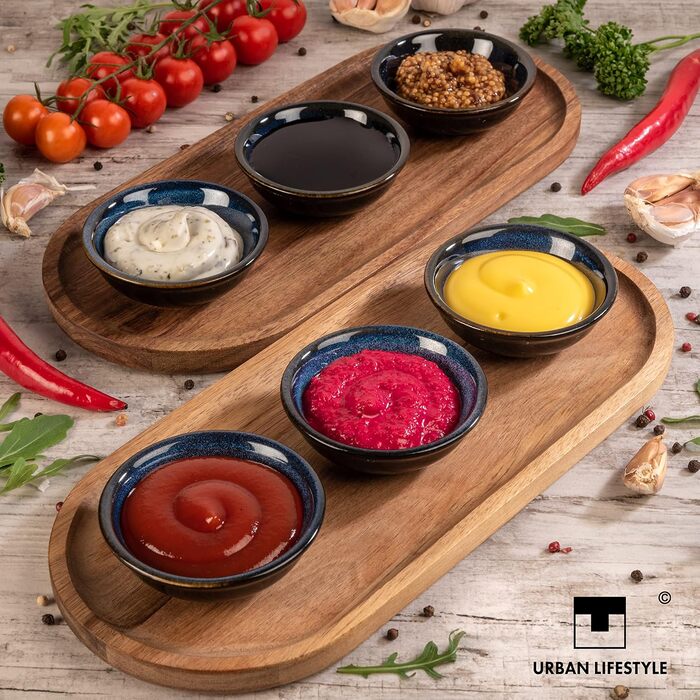 Набір з 6 соусників з кераміки темно-синій Urban Lifestyle
