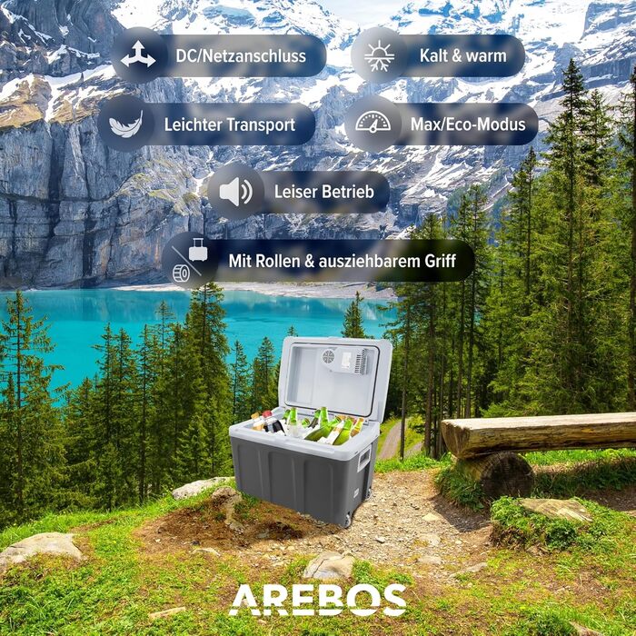 Автохолодильник 40 л черный Arebos