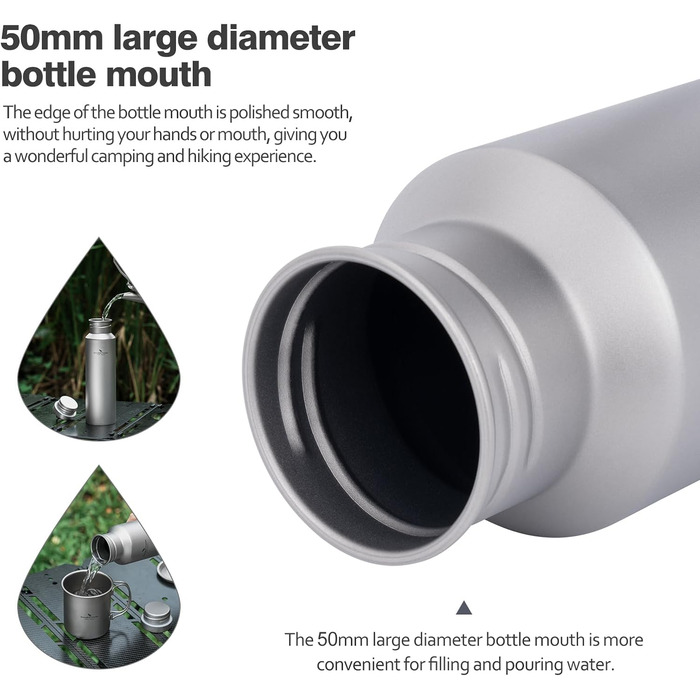 Титанова пляшка для води 550 мл. iBasingo