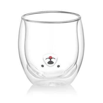 ARDESTO Набір чашок з подвійними стінками Animals, 300мл, 2шт, боросилікатне скло, прозорий