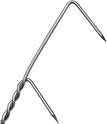 Гачків для коптильні з дерев'яною ручкою та подвійним наконечником 5 шт 18,5 см A&N