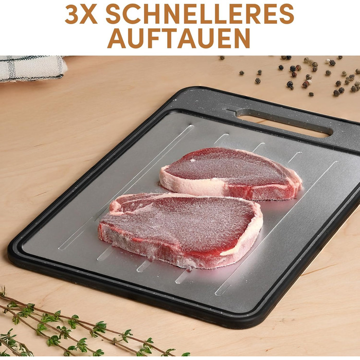 Дошка для розморожування та нарізання 36,5 x 25 см, сірий STONELINE