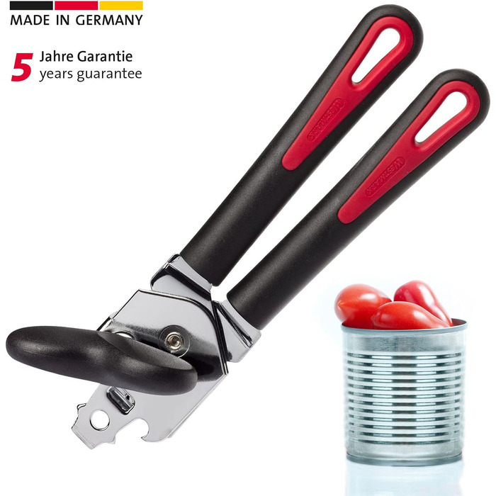 Плоскогубці Westmark Консервний нож з підйомником капсули та кришки, довжина 22 см, сталь/пластик, чорний/червоний, 29412260 (галантний)