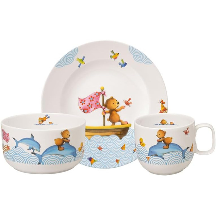 Набір дитячого посуду, 3 предмета в подарунковій упаковці Happy as a Bear Villeroy & Boch