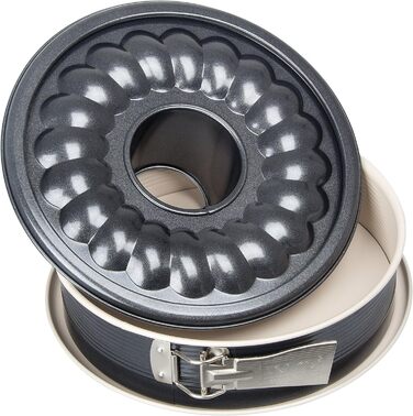 Каструля Zenker 7813 Springform Crme Noir з 2 основами, діаметр 29 см, нержавіюча сталь, сірий / бежевий, 28 x 28 x 7 см 29 x 29 x 7 см