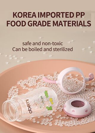 Пляшечки дитячі 270мл з соскою NaturalWave для новонароджених від 12 місяців, антиколікова пляшечка для молока з обтяженою соломинкою без повітря, ручки, (рожеві, 3 шт.)