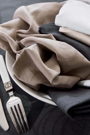 Килимки під тарілки Tradilinge Spirale Taupe (темно-сірий), 100% бавовна, 35х45 см, 2 шт.