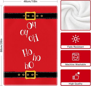 Набір з 2 різдвяних кухонних рушників 45 x 65 см, набір V Санта Клаус Ohok