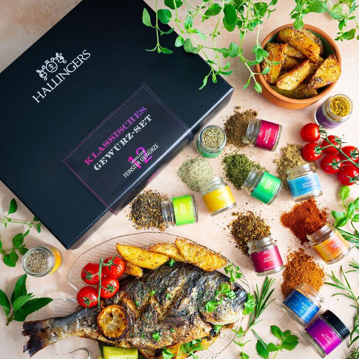 Подарунковий набір із 12 класичних спецій Hallingers