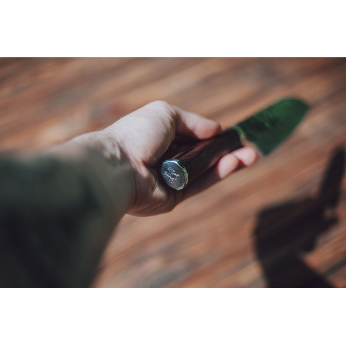 Ніж із дамаської сталі 17 см Santoku professional GRILLI